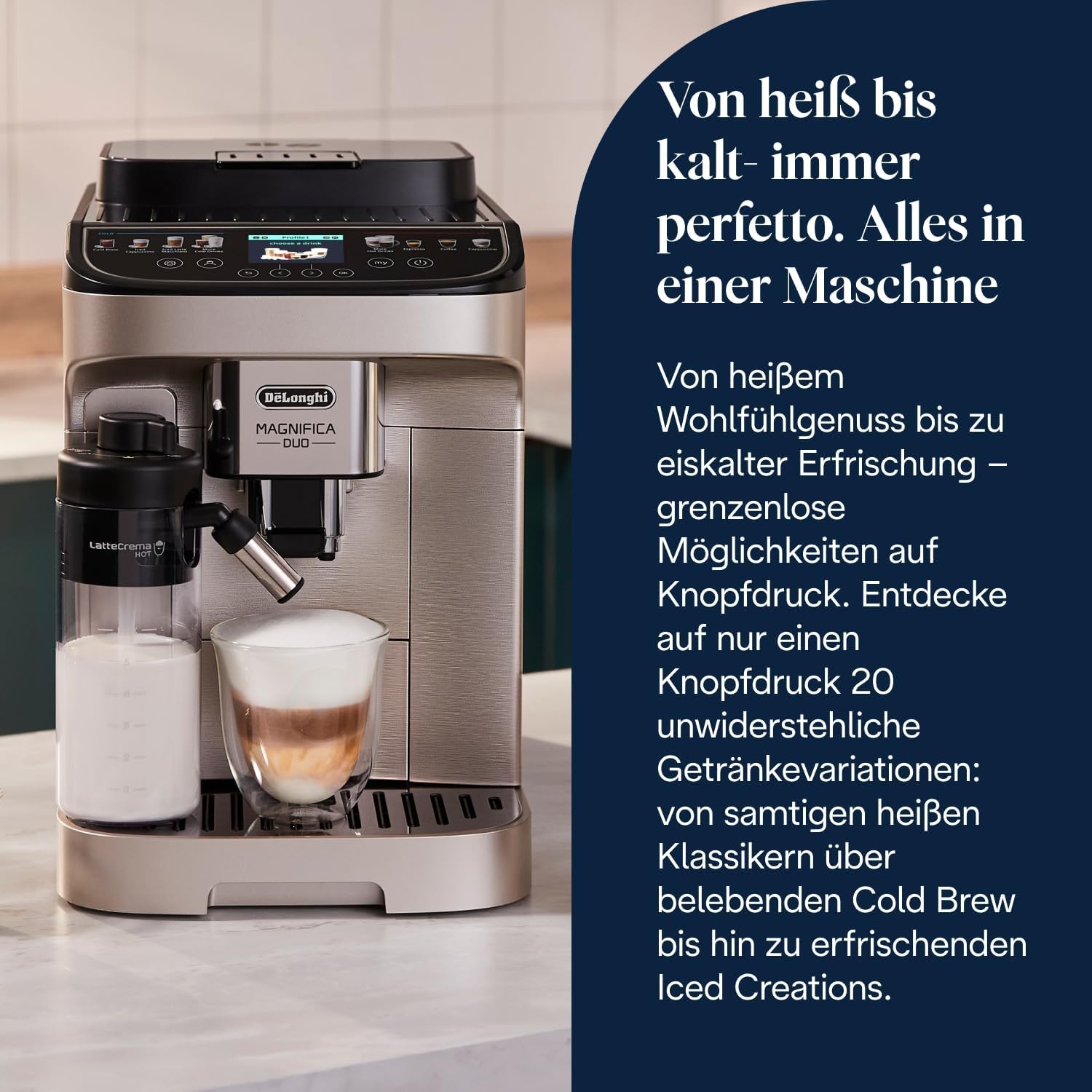 image:imageDeLonghi Magnifica Duo Kaffeevollautomat 20 Getrnke Silber20 Getrnke Silber