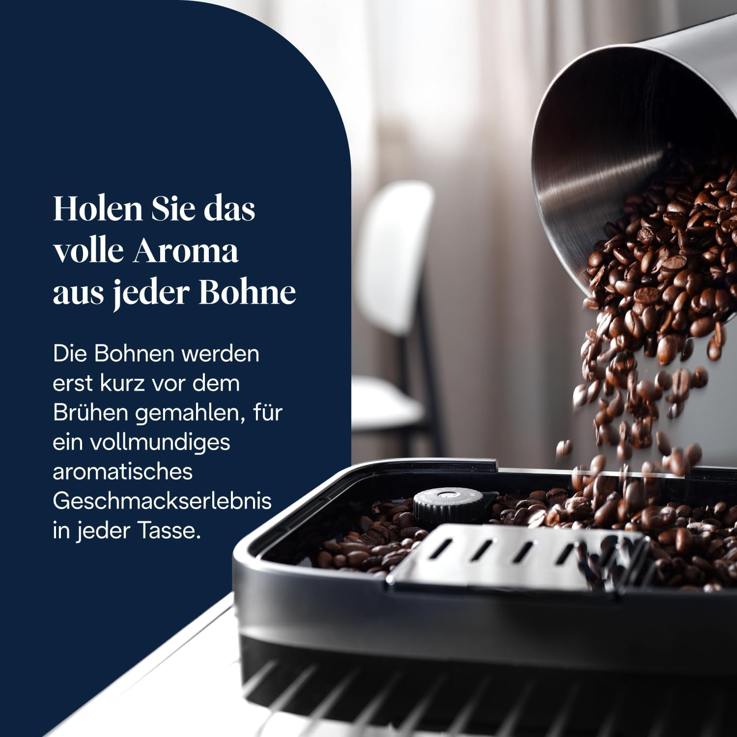 image:imageDeLonghi Magnifica Evo Kaffeevollautomat 4 Getrnke DunkelgrauAutomatisches Milchschaum Silber