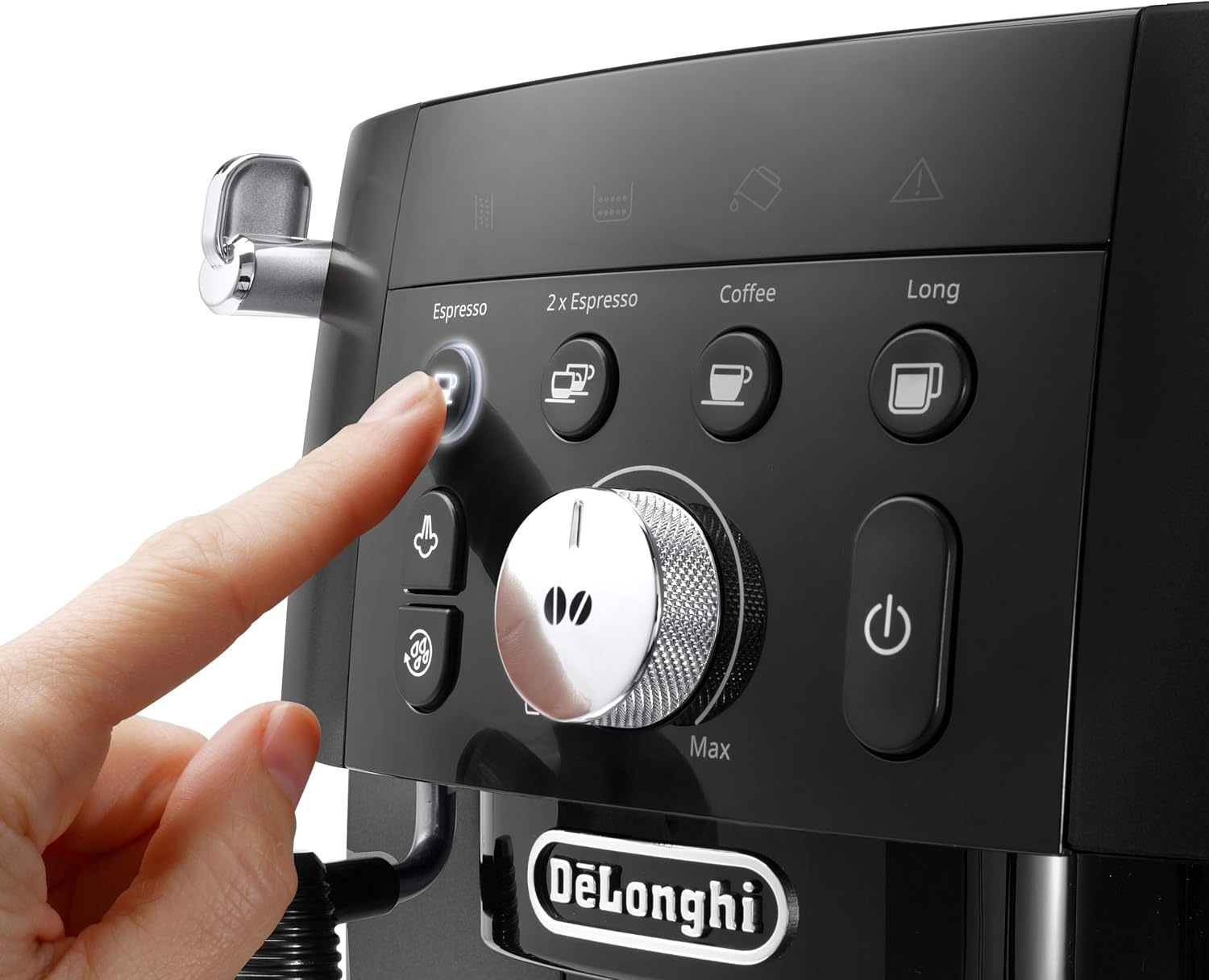 image:imageDeLonghi Magnifica Evo Kaffeevollautomat 5 Getrnke Silber4 Funktionen Schwarz