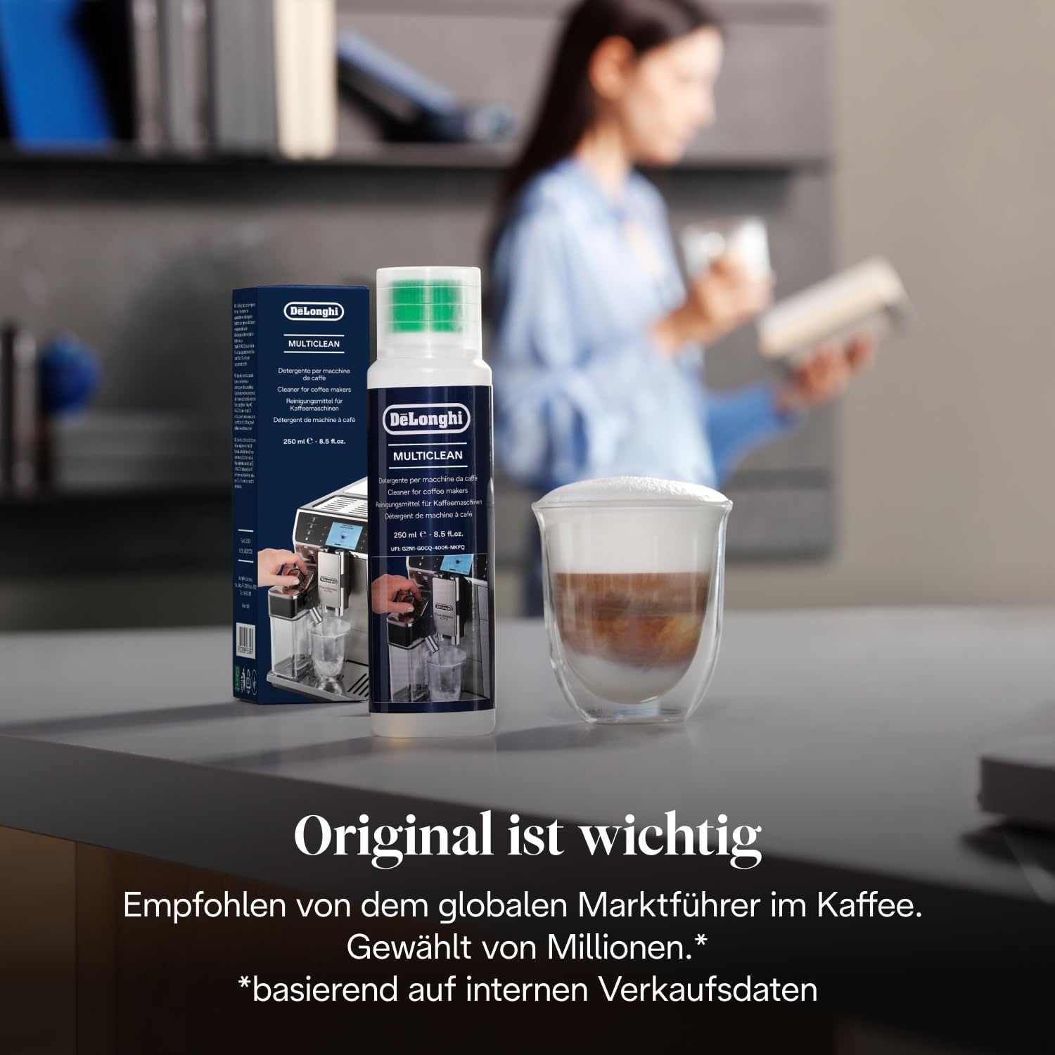 image:imageDeLonghi Original Eco MultiClean DLSC550 Reinigungsmittel fr Kaffeevollautomaten zur Reinigung des MilchSystems wirksam auch fr Auenflchen und alle abnehmbaren Teile der Kaffeemaschine 250ml