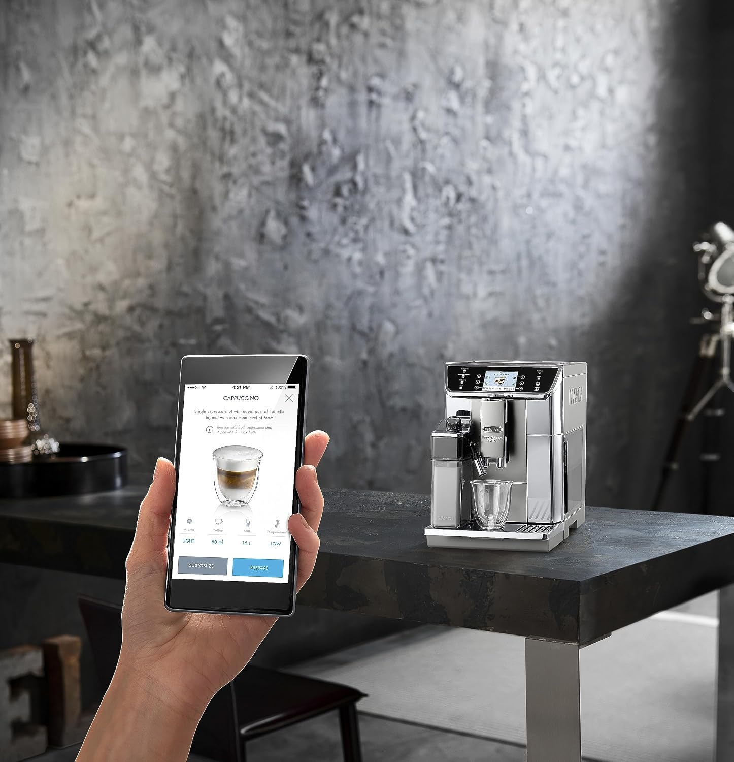 image:imageDeLonghi PrimaDonna Elite ECAM 65655MS Kaffeevollautomat mit LatteCrema Milchsystem Cappuccino amp Espresso 35 Zoll TFT Touchscreen Farbdisplay amp AppSteuerung Edelstahlfront silberKaffeevollautomat