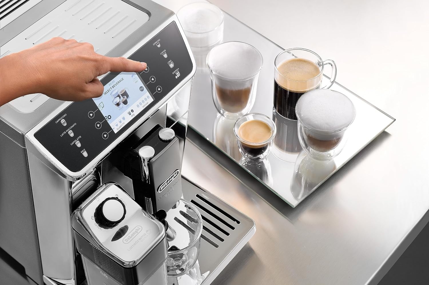 image:imageDeLonghi PrimaDonna Elite ECAM 65655MS Kaffeevollautomat mit LatteCrema Milchsystem Cappuccino amp Espresso 35 Zoll TFT Touchscreen Farbdisplay amp AppSteuerung Edelstahlfront silberKaffeevollautomat