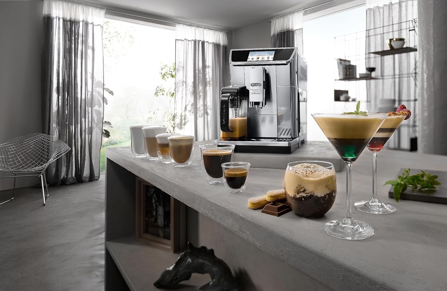 image:imageDeLonghi PrimaDonna Elite Experience ECAM 65685MS Kaffeevollautomat mit LatteCrema Milchsystem Cappuccino 43 Zoll Farbdisplay AppSteuerung Trinkschokoladenfunktion Edelstahlfront silber