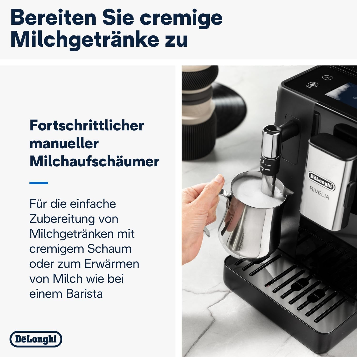 image:imageDeLonghi Rivelia Kaffeevollautomat 16 Getrnke GrauSchwarz