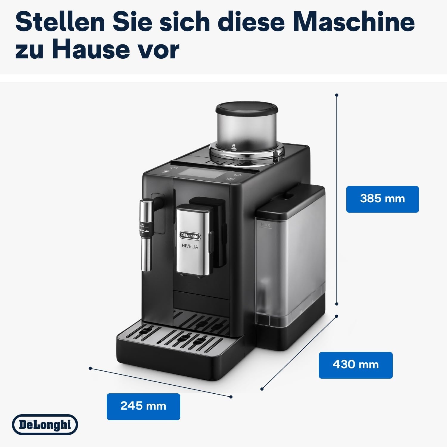image:imageDeLonghi Rivelia Kaffeevollautomat 16 Getrnke GrauSchwarz