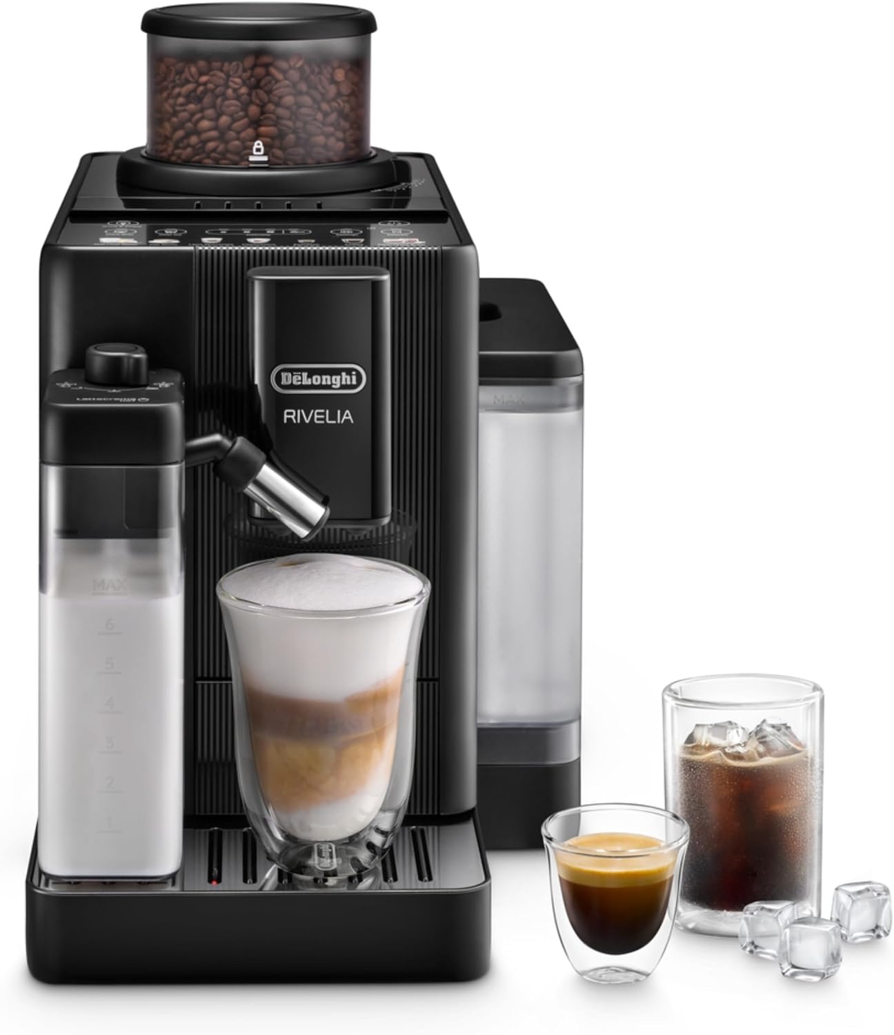 image:imageDeLonghi Rivelia Kaffeevollautomat 16 Getrnke GrauSchwarz