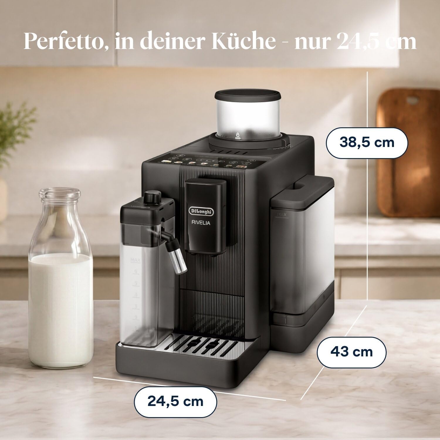 image:imageDeLonghi Rivelia Kaffeevollautomat 16 Getrnke GrauSchwarz