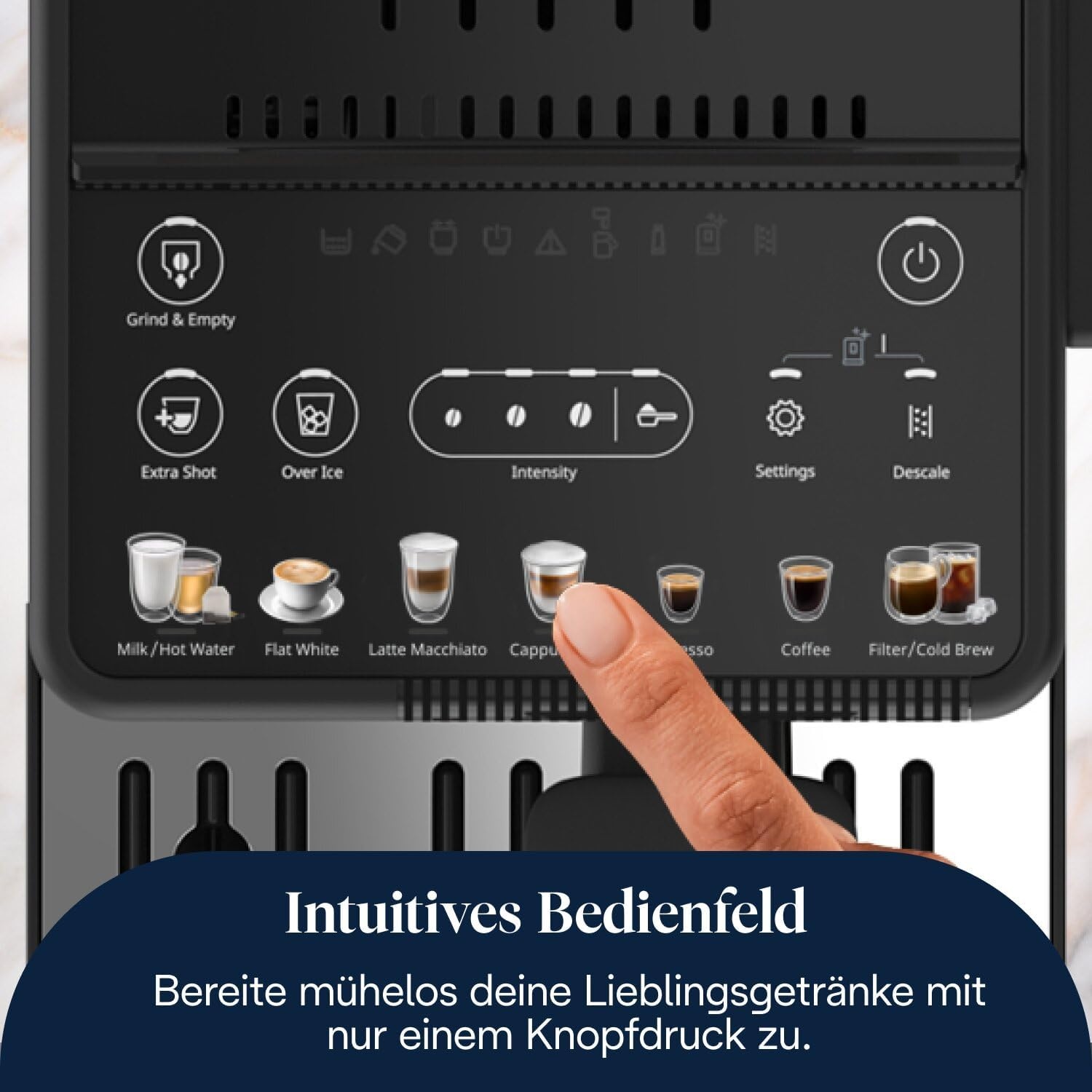 image:imageDeLonghi Rivelia Kaffeevollautomat 16 Getrnke GrauSchwarz