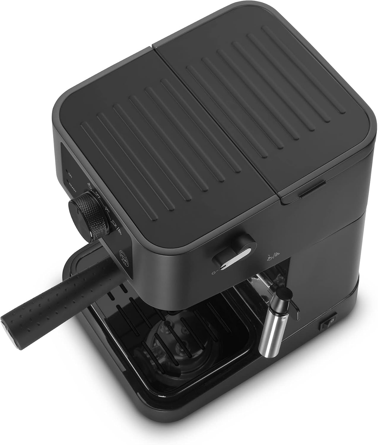 image:imageDeLonghi Stilosa EC235CR Espresso Siebtrgermaschine 15 Bar Pumpendruck 1100 W 1 Liter Wassertank ESE Pads geeignet CremefarbenSchwarz