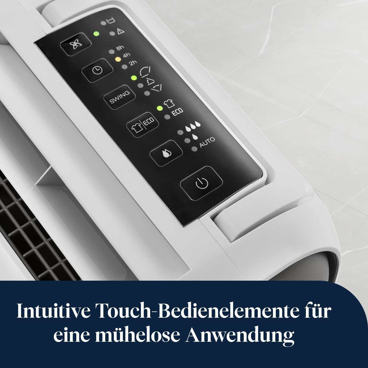 image:imageDeLonghi Tasciugo AriaDry Light Tragbarer Luftentfeuchter ZeolithTechnologie Ionisator 6LTag Feuchtigkeitsentzug Wschetrockner AntiSchimmel SwingFunktion Timer Grau DNS656L 13 m