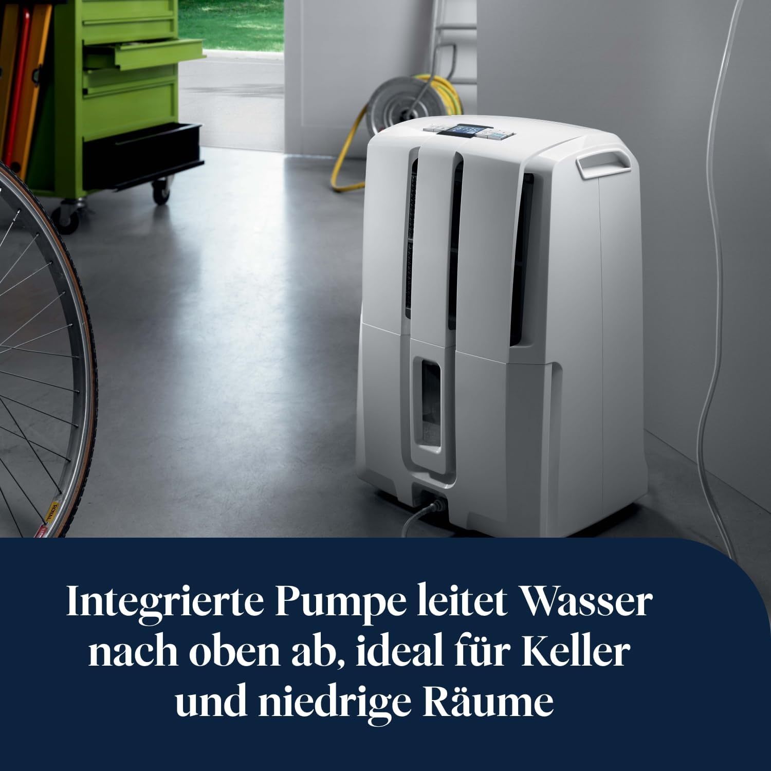 image:imageDeLonghi Tasciugo AriaDry Light Tragbarer Luftentfeuchter ZeolithTechnologie Ionisator 6LTag Feuchtigkeitsentzug Wschetrockner AntiSchimmel SwingFunktion Timer Grau DNS6530L 65 m