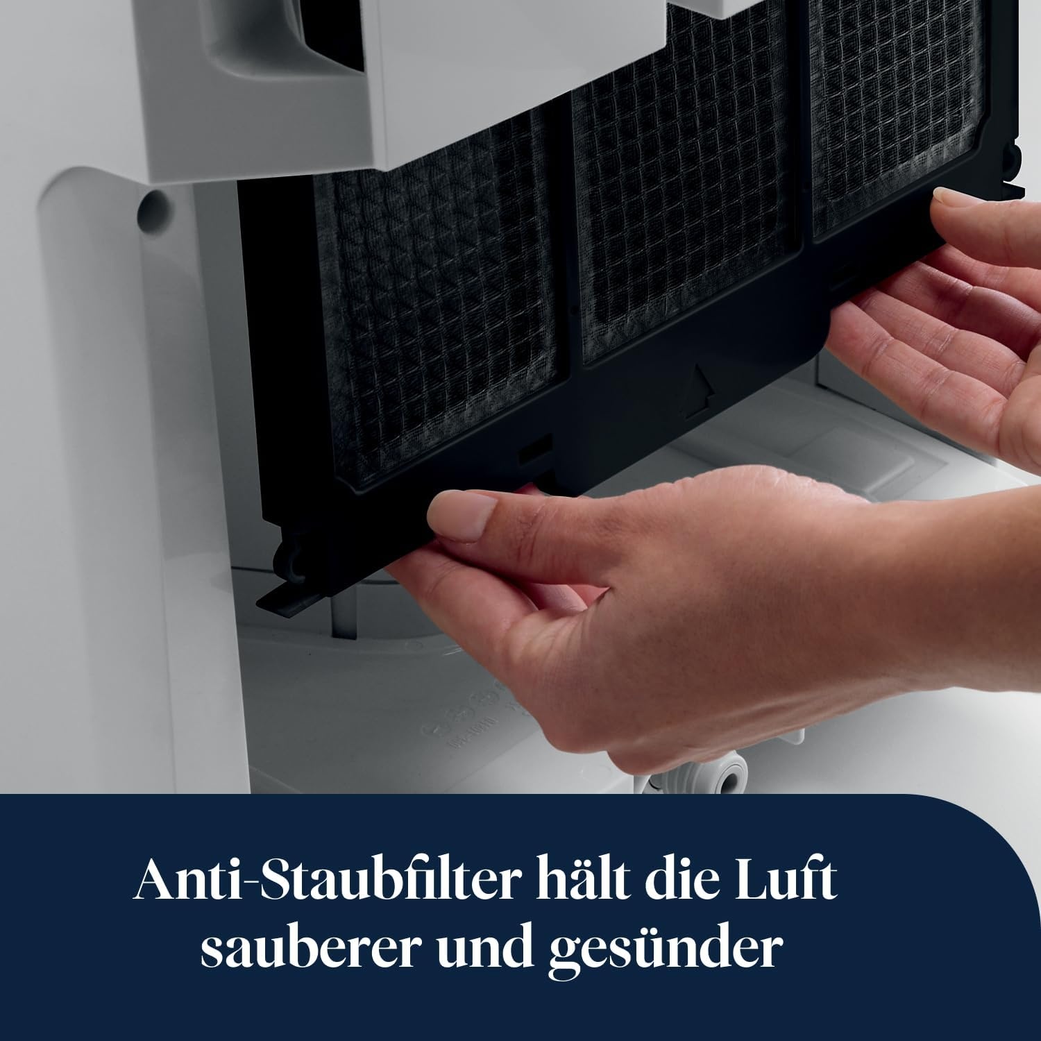 image:imageDeLonghi Tasciugo AriaDry Light Tragbarer Luftentfeuchter ZeolithTechnologie Ionisator 6LTag Feuchtigkeitsentzug Wschetrockner AntiSchimmel SwingFunktion Timer Grau DNS6530L 65 m