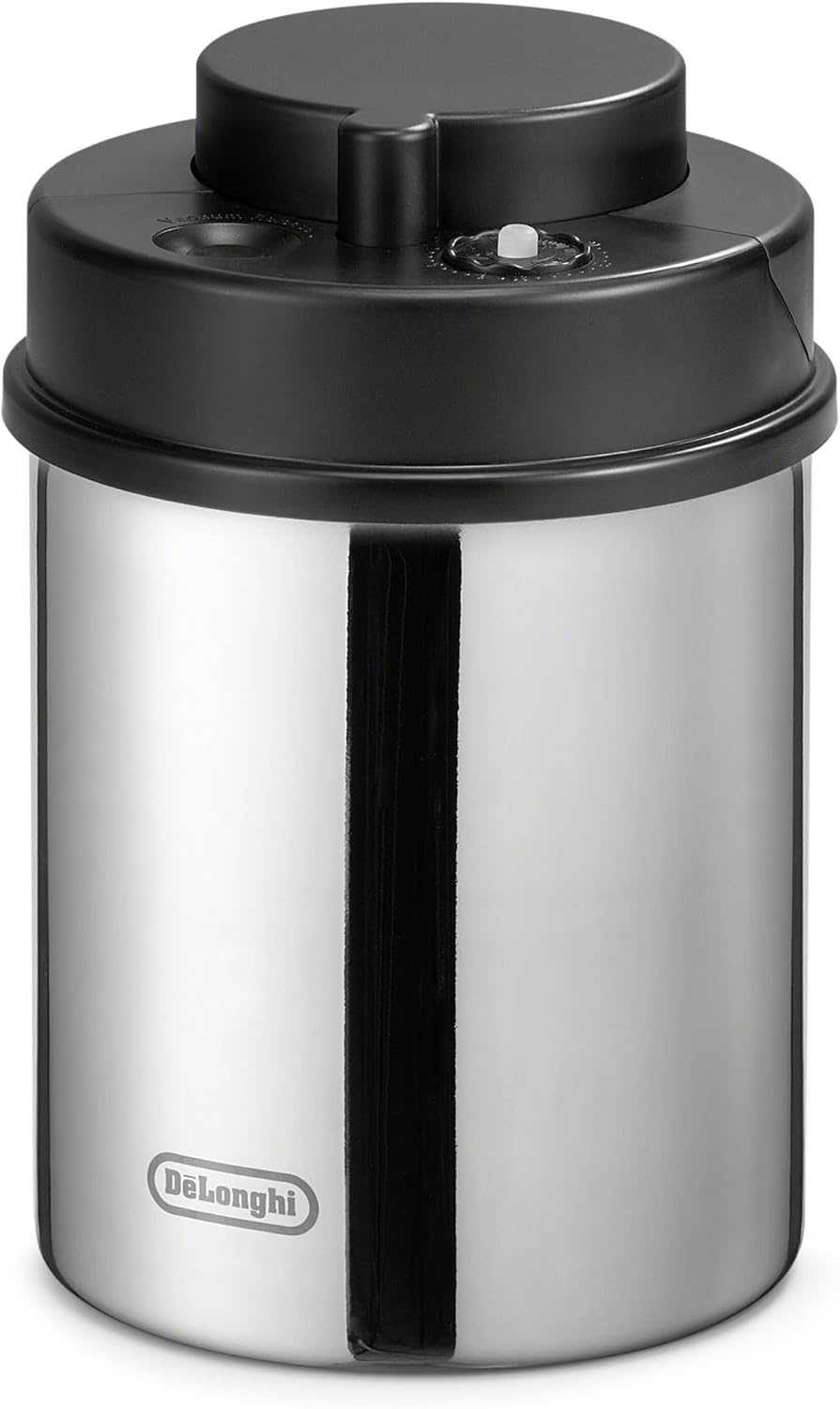 image:imageDeLonghi VakuumKaffeebehlter DLSC063 Entkalker fr Kaffeemaschinen und Kaffeevollautomaten Vakuumbehlter zur Kaffeeaufbewahrung von Kaffeebohnen und gemahlenen Kaffee mit Integrierter AnzeigeEdelstahl