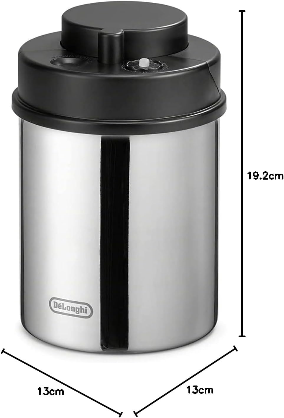 image:imageDeLonghi VakuumKaffeebehlter DLSC063 Entkalker fr Kaffeemaschinen und Kaffeevollautomaten Vakuumbehlter zur Kaffeeaufbewahrung von Kaffeebohnen und gemahlenen Kaffee mit Integrierter AnzeigeEdelstahl