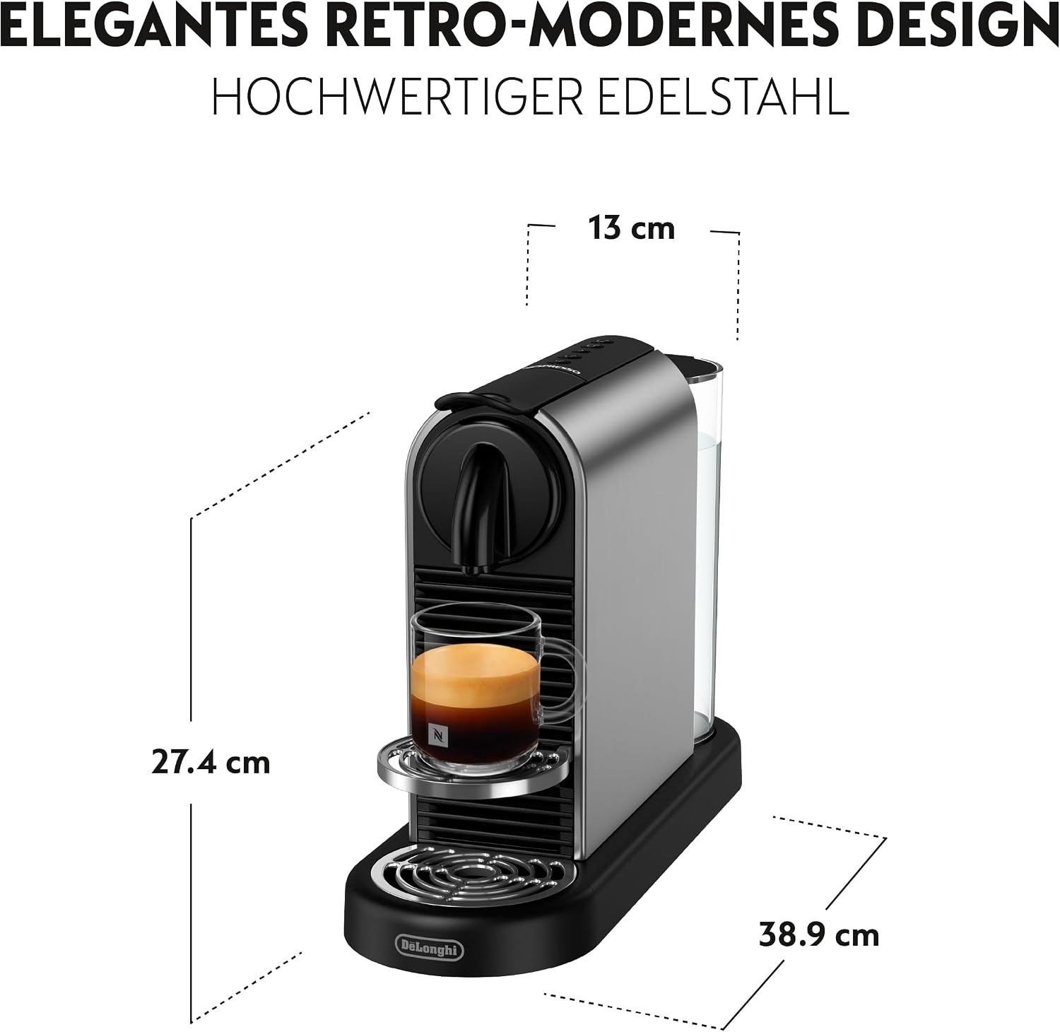 image:imageNESPRESSO DELONGHI CitiZ Schwarz Original Kapselmaschine EN167BPlatinum