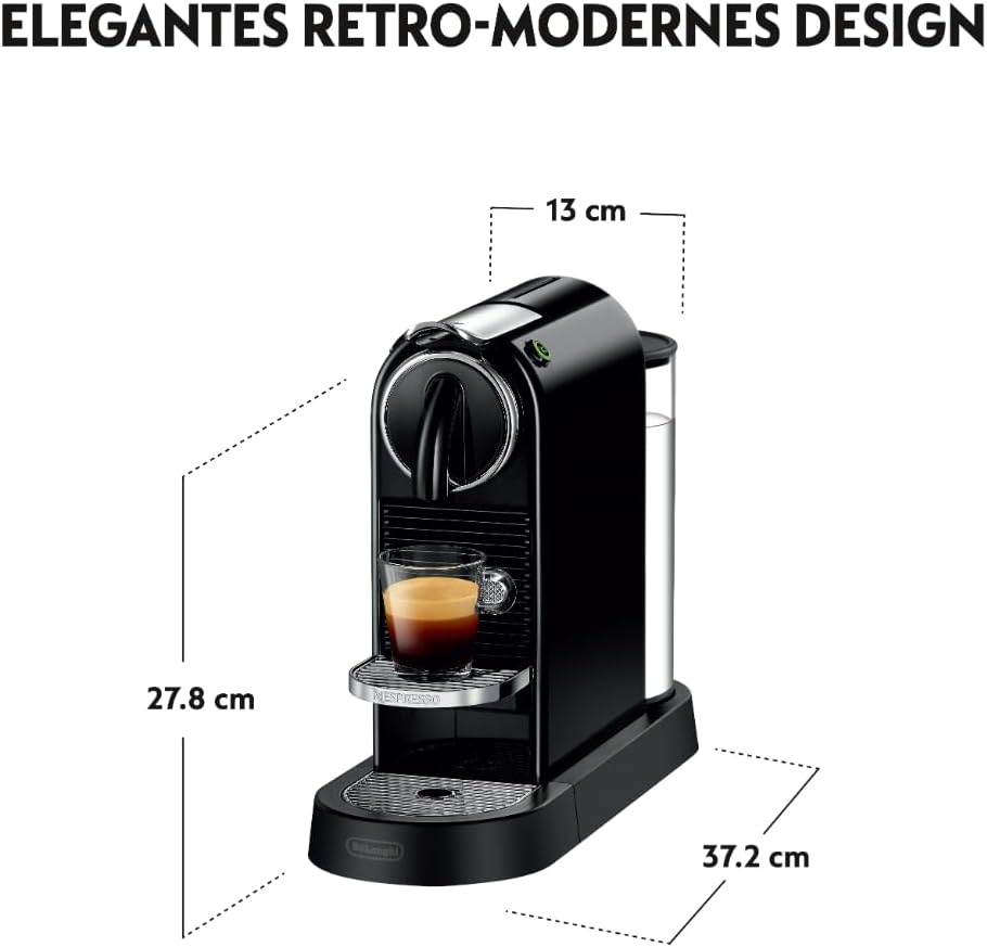 image:imageNESPRESSO DELONGHI CitiZ Schwarz Original Kapselmaschine EN167BSchwarz