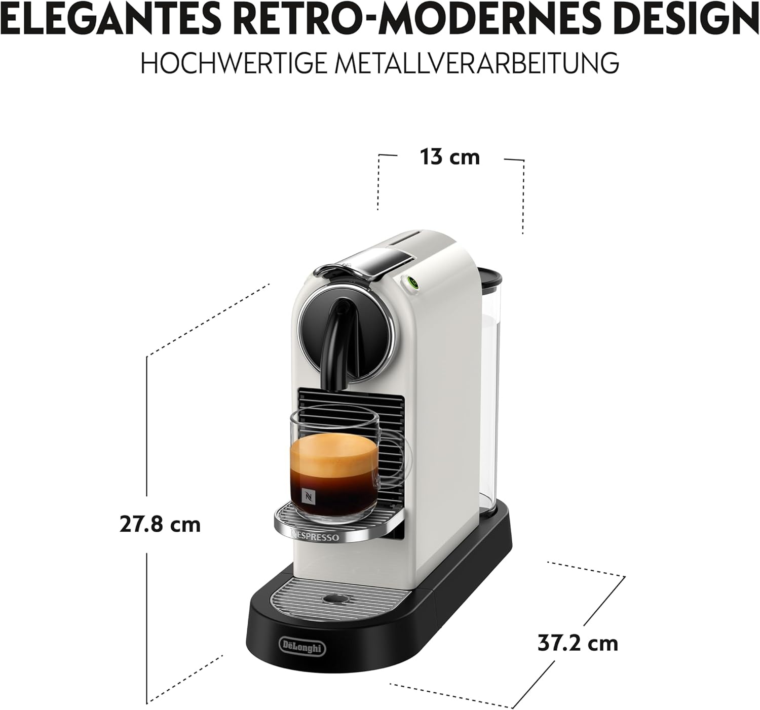 image:imageNESPRESSO DELONGHI CitiZ Schwarz Original Kapselmaschine EN167BWei