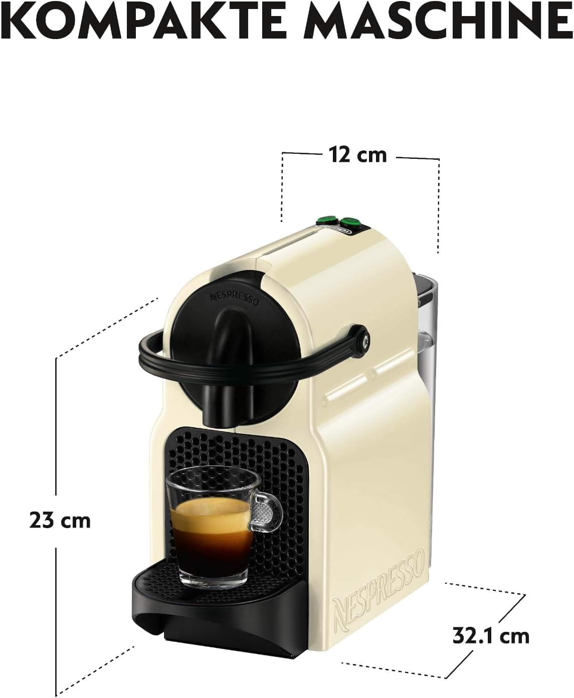 image:imageNESPRESSO DELONGHI Inissia Schwarz Original Kapselmaschine EN80BCream