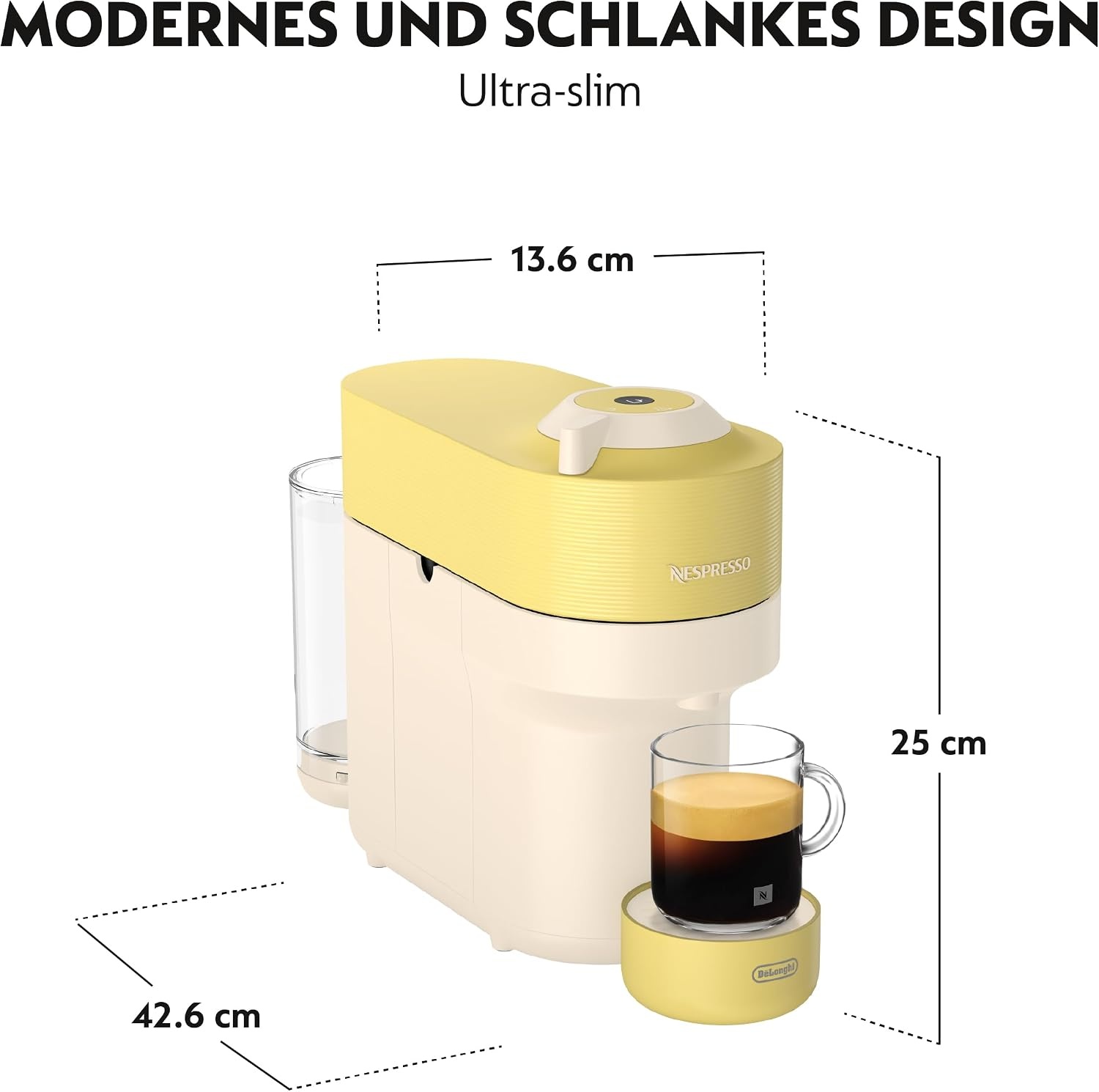 image:imageNESPRESSO DELONGHI Vertuo Pop Gelb Kapselmaschine ENV90YPastel Yellow
