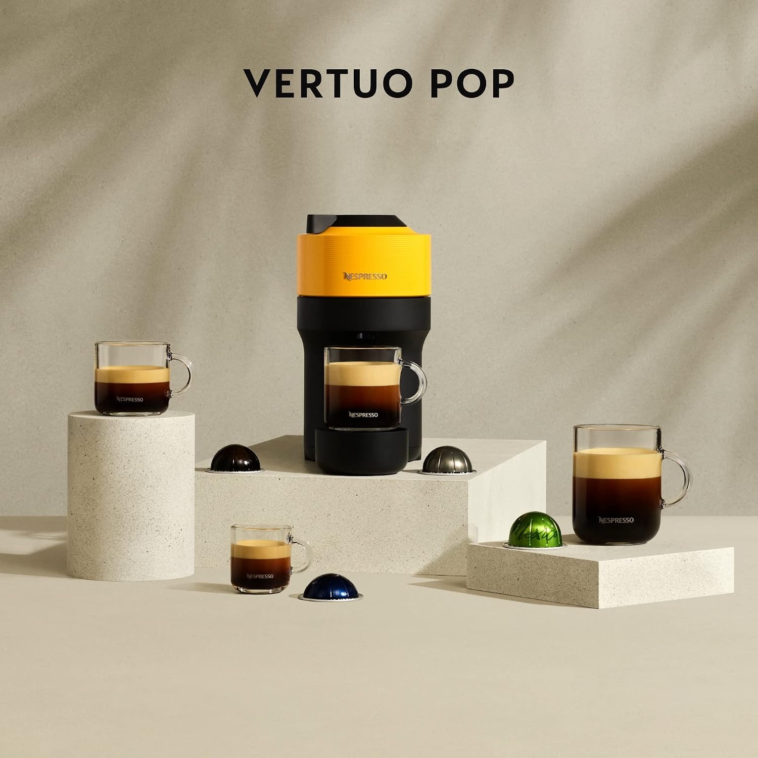 image:imageNESPRESSO DELONGHI Vertuo Pop Gelb Kapselmaschine ENV90YSchwarzes Lakritz