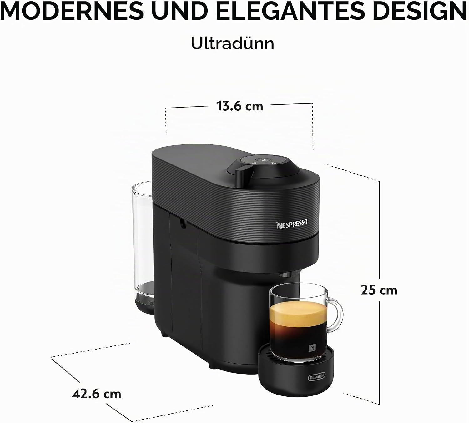 image:imageNESPRESSO DELONGHI Vertuo Pop Gelb Kapselmaschine ENV90YSchwarzes Lakritz