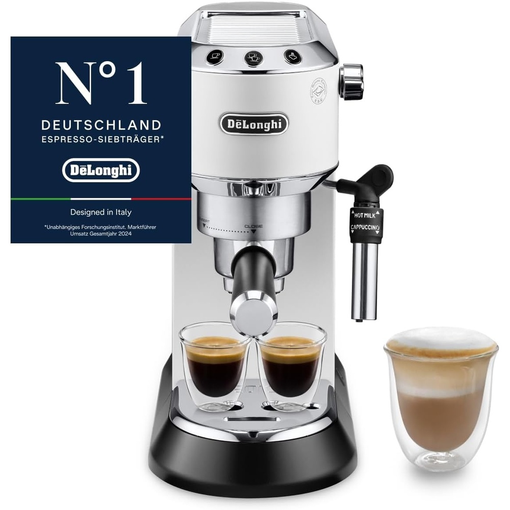 image:imageDeLonghi Dedica Style Espressomaschine mit Manuellem MilchaufschumerWei