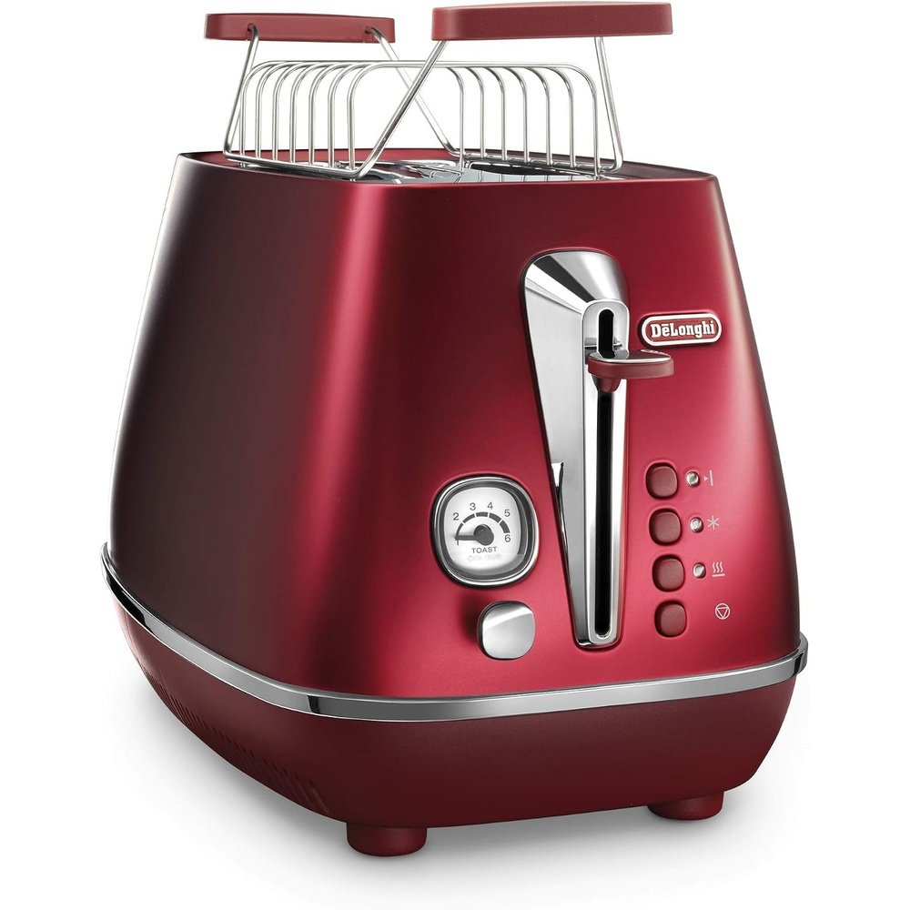 image:imageDeLonghi Distinta Flair Wasserkocher KBI2001S  17 L  Herausnehmbarer Kalkfilter  Finesse SilverToaster Glamour Red
