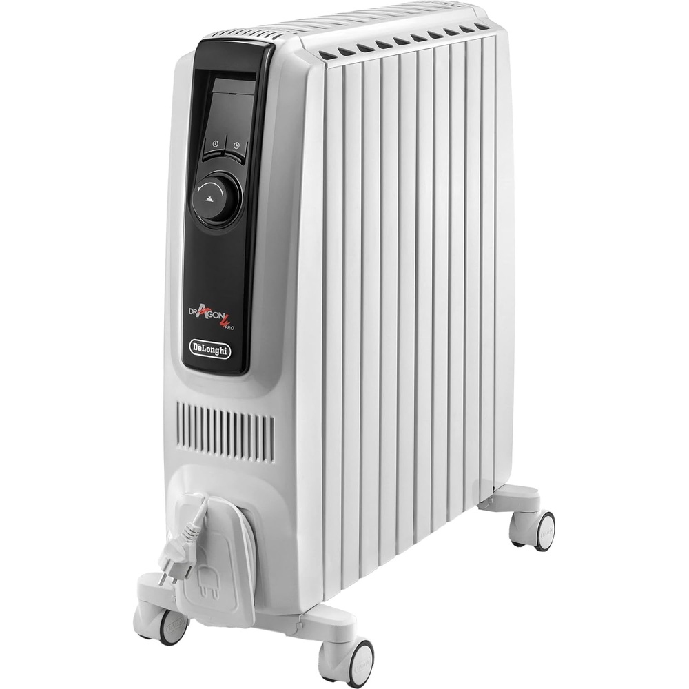 image:imageDeLonghi Dragon 4 Pro TRDX41025E Radiator klassischer lradiator mit 3 Leistungsstufen 24hTimer Frostschutz und EcoFunktion Sicherheitsthermostat 2500 Watt Wei