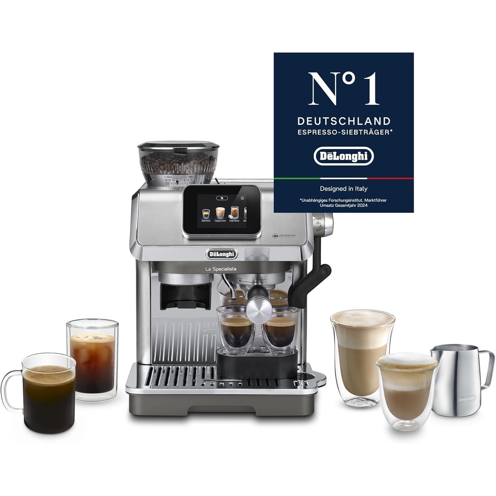 image:imageDeLonghi La Specialista Arte Evo Espressomaschine 4 Getrnke TitanKaltbrhkaffee Touchscreen