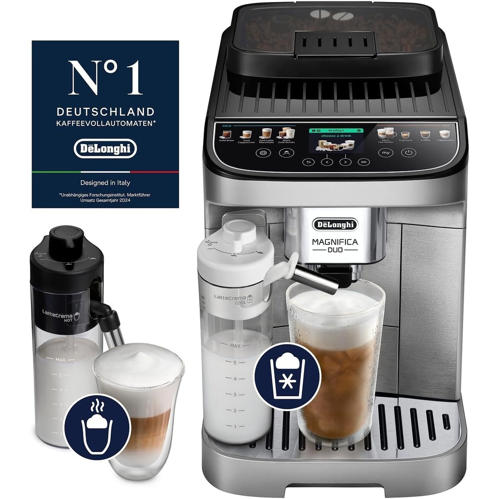image:imageDeLonghi Magnifica Duo Kaffeevollautomat 20 Getrnke Silber20 Getrnke Silber