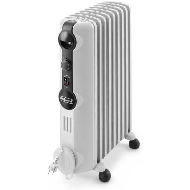 image:imageDeLonghi Radia S lheizer fr Rume bis 60m Elektroheizung mit Sicherheitsthermostat 9 Rippen Individuelle Heizung mit Frostschutz Tragbar 2000W Wei TRRS09209 Elemente