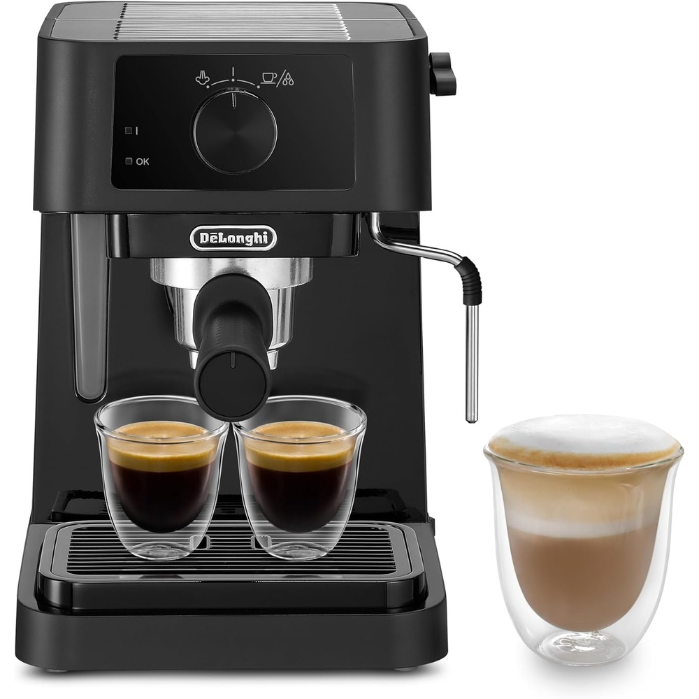 image:imageDeLonghi Stilosa  Espressomaschine mit Manuellem Milchaufschumer SchwarzSchwarz