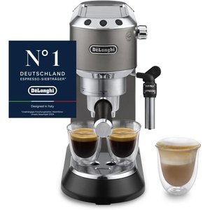 De’Longhi Dedica Style – Espressomaschine mit Manuellem Milchaufschäumer(Titanschwarz)
