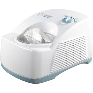 De’Longhi ICK 5000 Eiscremeautomat, Kompressor, weiß, 24.5 cm l x 42.6 cm b x 32.6 cm(Weiß)