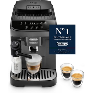 De’Longhi Magnifica Evo – Kaffeevollautomat 4 Getränke Dunkelgrau(Automatisches Milchschaum Grau)