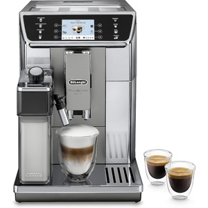 De’Longhi PrimaDonna Elite ECAM 656.55.MS Kaffeevollautomat mit LatteCrema Milchsystem, Cappuccino & Espresso, 3,5 Zoll TFT Touchscreen Farbdisplay & App-Steuerung, Edelstahlfront, silber(Kaffeevollautomat)