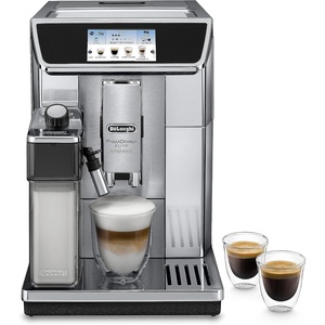 De’Longhi PrimaDonna Elite Experience ECAM 656.85.MS Kaffeevollautomat mit LatteCrema Milchsystem, Cappuccino, 4,3 Zoll Farbdisplay, App-Steuerung, Trinkschokoladenfunktion, Edelstahlfront, silber