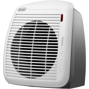 DeLonghi Schnellheizer HVY1030 – Heizgerät mit 2 Heizstufen für Räume bis max. 60 m³, Sicherheitsthermostat, Frostschutzfunktion, Raumthermostat, Sommerventilation, Weiß/Grau(Weiß/Grau  2 Heizstufen)