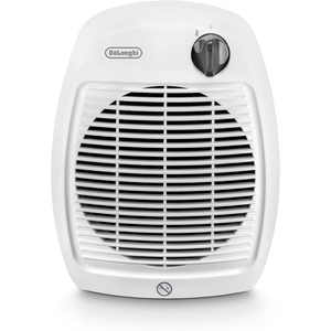DeLonghi Schnellheizer HVY1030 – Heizgerät mit 2 Heizstufen für Räume bis max. 60 m³, Sicherheitsthermostat, Frostschutzfunktion, Raumthermostat, Sommerventilation, Weiß/Grau(Weiß  1 Heizstufe)