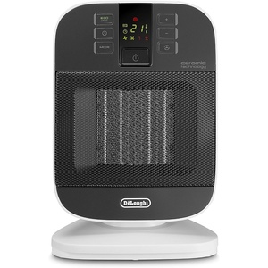 DeLonghi Schnellheizer HVY1030 – Heizgerät mit 2 Heizstufen für Räume bis max. 60 m³, Sicherheitsthermostat, Frostschutzfunktion, Raumthermostat, Sommerventilation, Weiß/Grau(Weiß/Schwarz  2 Heizstufen)