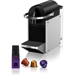 NESPRESSO DE’LONGHI Pixie Blau Original Kapselmaschine EN127.BL(Silber/Schwarz)
